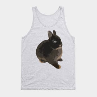 Binky Rabbit Black Otter Netherland Dwarf Rabbit Tank Top